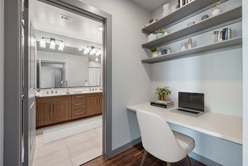 Built-in work desks
