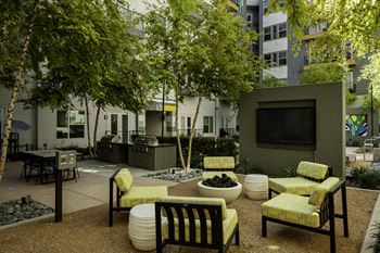 Fire pit with outdoor seating