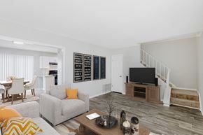 Forest Park apartment for rent - a living room with a couch and a tv
