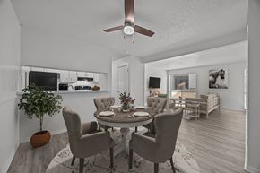 El Paso apartment for rent - A dining room with a round table and chairs.