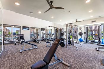 Two-story fitness center