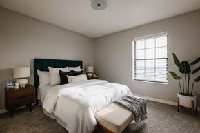 Chattanooga apartment for rent - a bedroom with a bed and a window