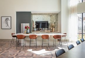 Houston apartment for rent - lobby kitchen with television