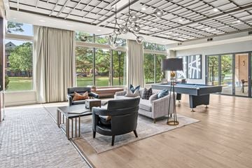 Katy apartment for rent - a living room with couches and a pool table