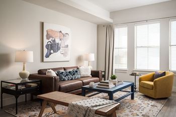 Custom flooring in living area