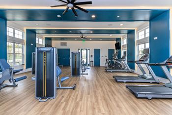 24-Hour fitness center with latest cardio and strength equipment