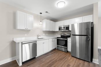 Sleek stainless appliances