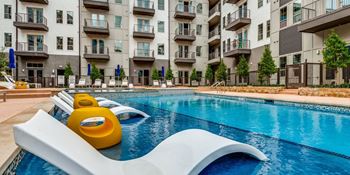 Resort-style pools with aqua social club