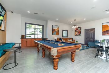 Clubhouse with billiard table