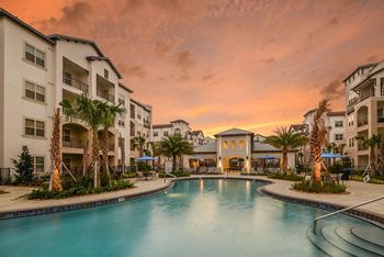 Resort-style swimming pool