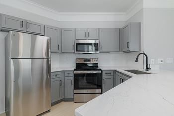 Modern gray or white cabinetry