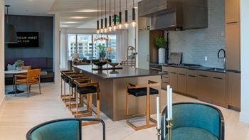 Gourmet chef demonstration kitchen