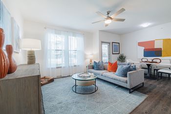 Ceiling fans in living and bedrooms