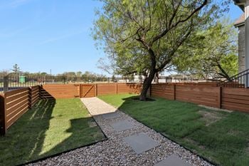 Fenced backyard*