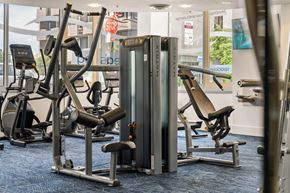 San Diego townhouse for rent - a row of exercise machines in a gym