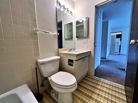 Floor plan for studio, 1 bath, 302 sqft