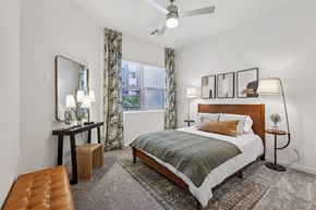 Las Vegas apartment for rent - Bedroom with Nightlamp at Coya Apartments, Las Vegas
