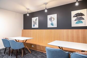 Meeting room with two tables