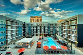 Phoenix apartment for rent - An Overhead View of a Apartment Complex at The Rey Downtown Apartments, Phoenix, 85003