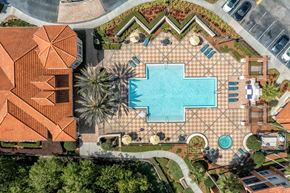 Kissimmee apartment for rent - Arial view of the pool area at Rapallo Apartments in Kissimmee, Florida