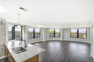 Chicago apartment for rent - A kitchen with a sink and a window.