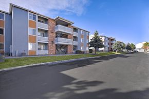 Denver apartment for rent - Front View Of Main Building at Fox Crossing Apartments, Denver, CO, 80231
