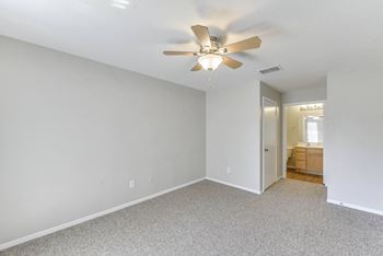 Ceiling fan in vacant room