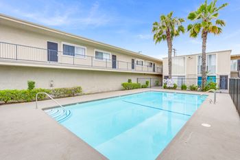 Extensive resort inspired pool deck
