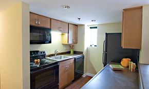 Indianapolis apartment for rent - Modular Kitchen at The Ambassador at Library Square, Indiana