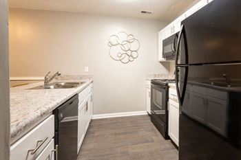 Efficient appliances in kitchen