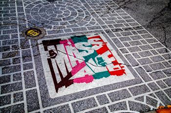 Poster on the ground