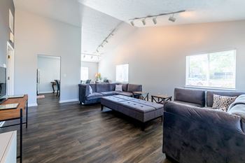 Living room with expansive window