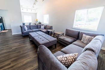 Wood floor living room