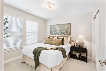 Bedroom with expansive windows