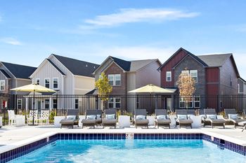 Sparkling pool with sundeck