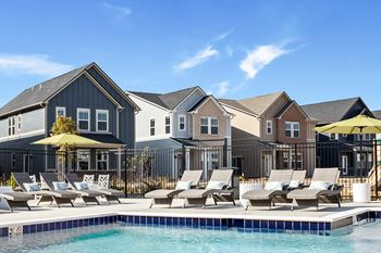 Sparkling pool with sundeck