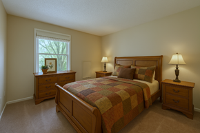 Huntington apartment for rent - Bedroom interior at Carriage Place Apartments in Huntington, Indiana.
