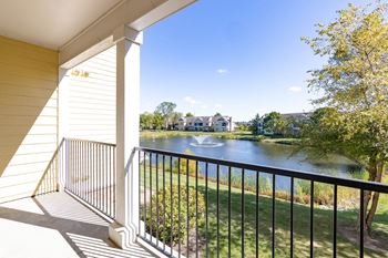 The view from the balcony at the bradley braddock road station apartments