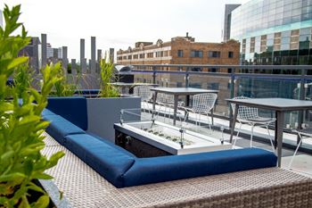 Spacious rooftop deck