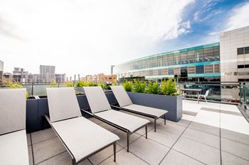 Rooftop deck with plenty of space to lounge and entertain