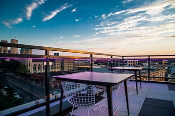 Rooftop seating area