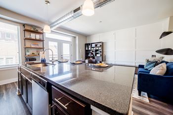Granite counter tops in kitchen
