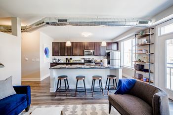 Gourmet kitchen with islands