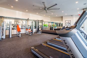 Fitness center with modern equipment