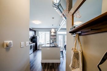 Spacious kitchen with pantry cabinet