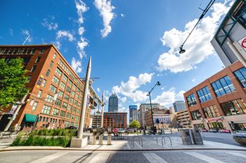 Street view with buildings