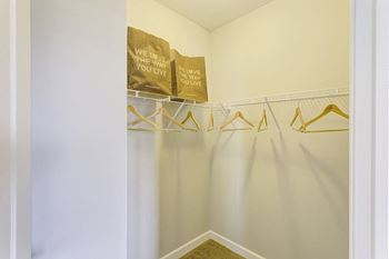 Walk-in closets with built-in shelving
