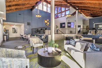 Clubhouse with couches and chairs