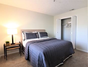 Spacious bedroom with closet