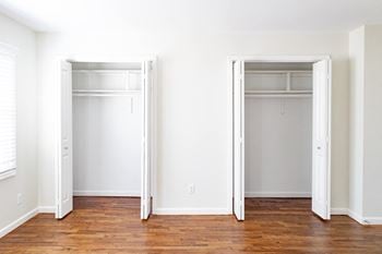Large closets in bedroom